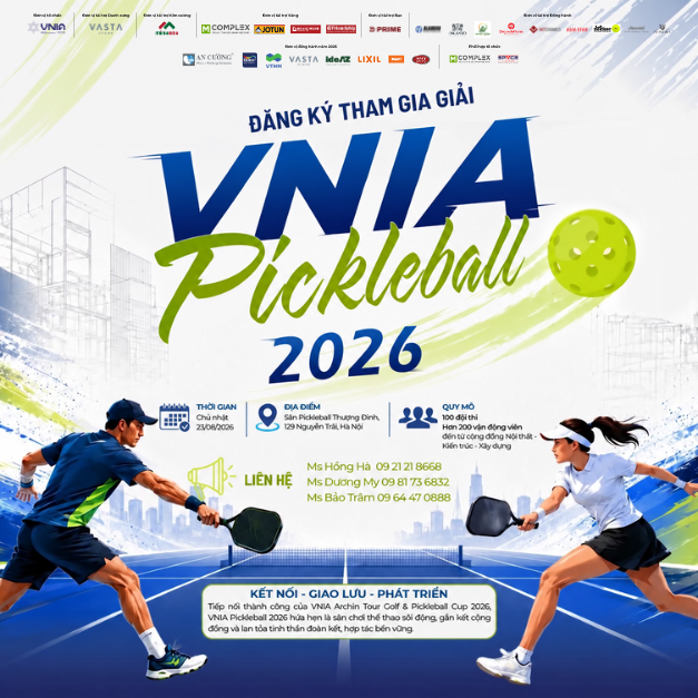 CHÍNH THỨC CÔNG BỐ GIẢI VNIA PICKLEBALL 2026