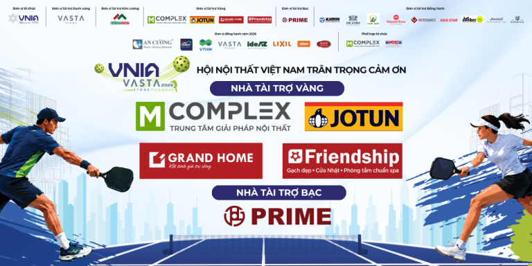 VNIA – VASTA STONE PICKLEBALL 2026 | TRI ÂN NHÀ TÀI TRỢ VÀNG & BẠC